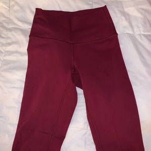 WUNDERUNDER full length red leggings SIZE4